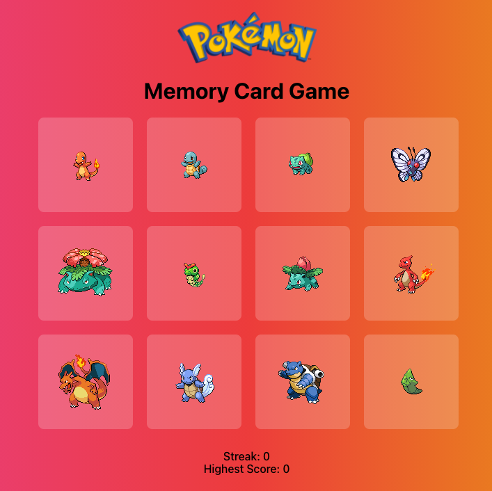 memory card game